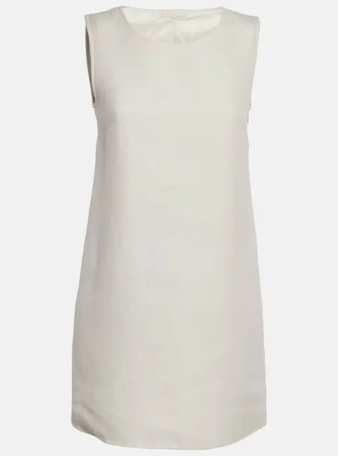 Maje White Metallic Cotton Ryder Shift Mini Dress M