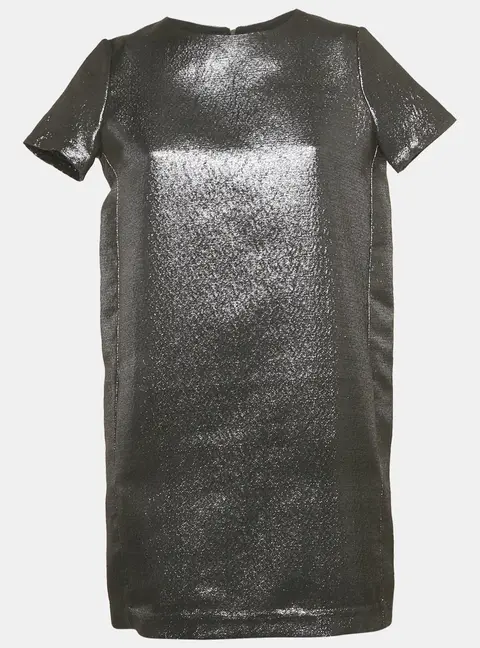 Maje Black Lurex Mini Shift Dress S