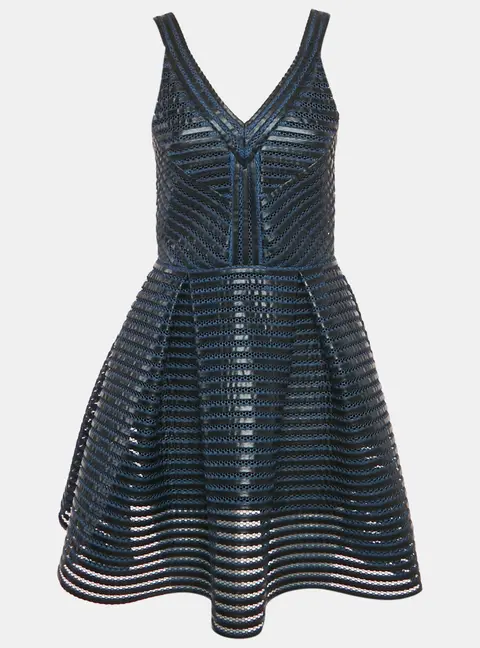 Maje Navy Blue Mesh Rosemount Mini Dress L