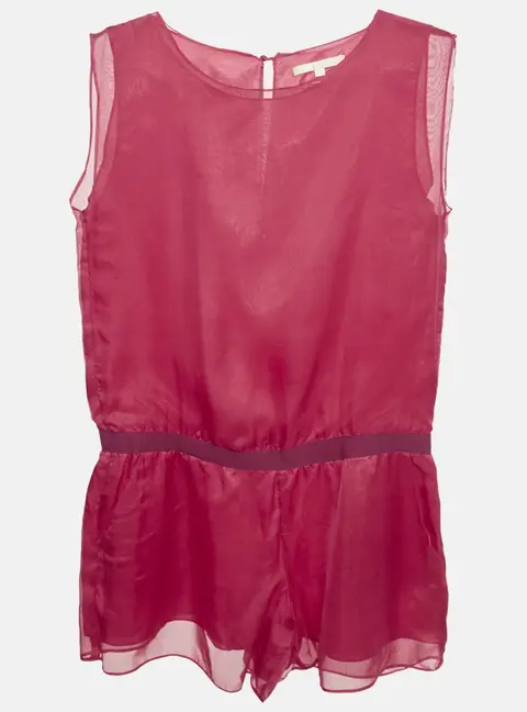 Maje Pink Silk Playsuit S