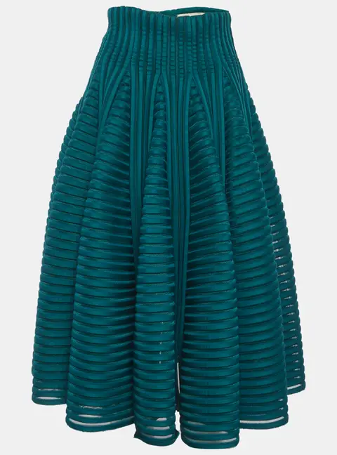Maje Green Mesh Julien Mini Skirt S