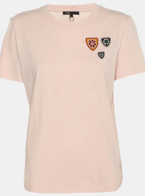 Maje Pink Jersey Top S