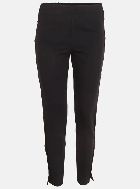 Maje Navy Blue Jersey Side Open Trousers S