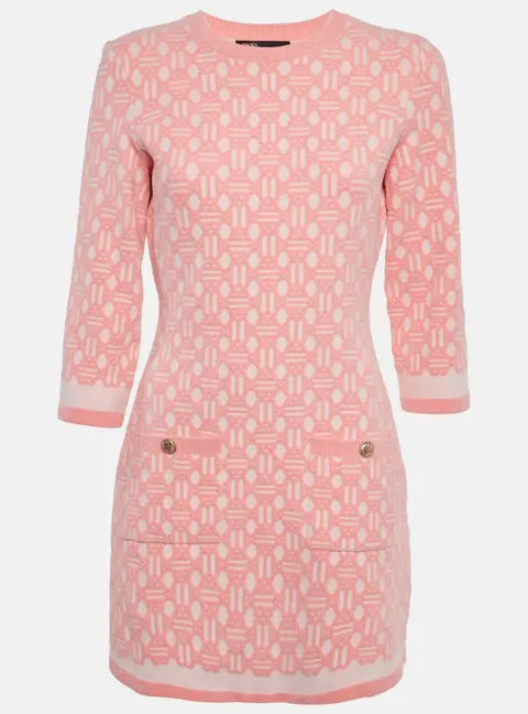 Maje pink Jacquard Knit Roadina Dress M