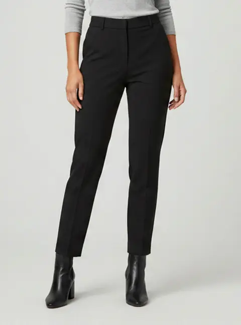 Maje Black Gabardine Loose Fit Suit Trousers L