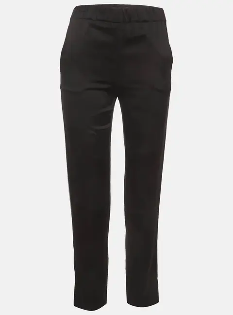 Maje Black Striped Satin Presto Track Pants S