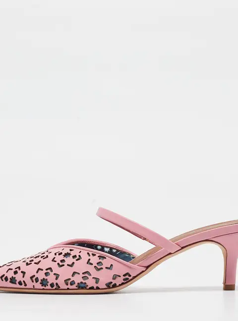 Malone Souliers Pink Leather Maureen Mules Size 38