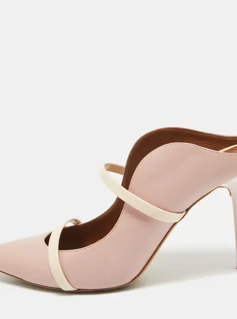 Malone Souliers Maureen Size 38.5 Pink Leather and Patent Leather Pumps
