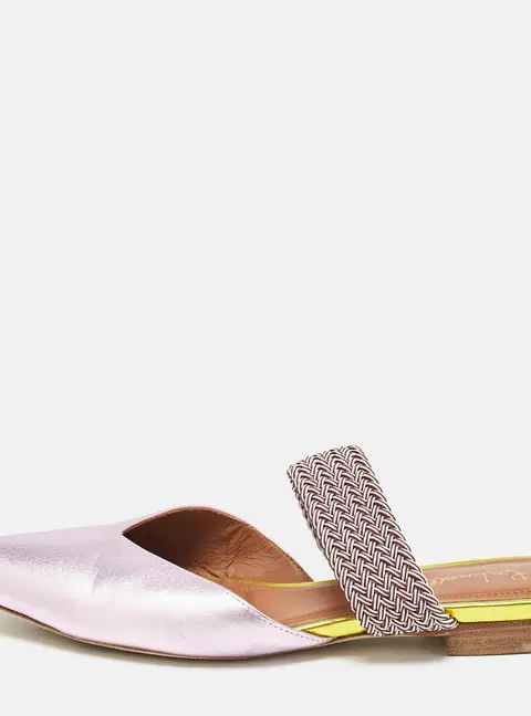 Malone Souliers Metallic Leather Maisie Mules Size 37.5