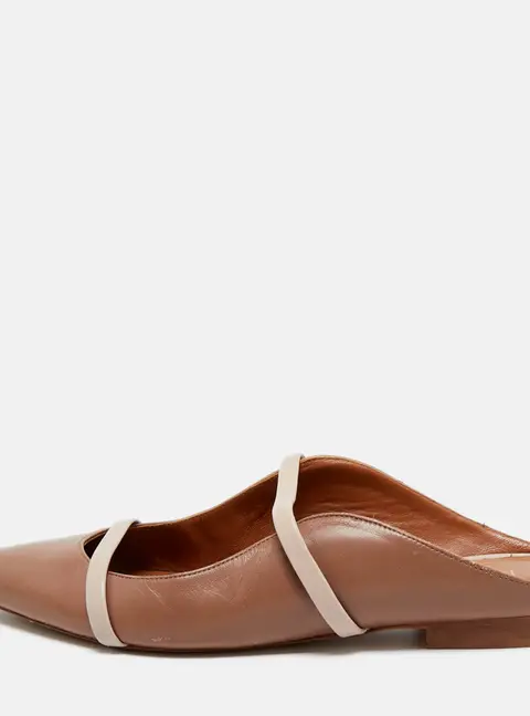 Malone Souliers Cream/Beige Leather Maureen Mule Sandals Size 37