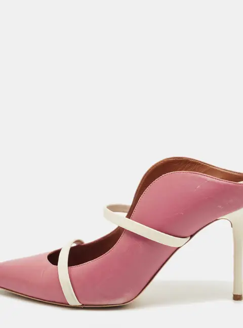 Malone Souliers Pink Leather Maureen Mules Size 40