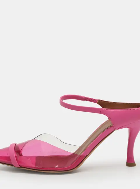 Malone Souliers Iona Size 41 Fuchsia Leather and PVC Mules