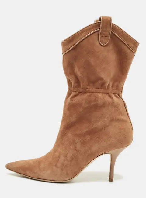 Malone Souliers Daisy Luwolt Size 38 Brown Suede Ankle Length Boots