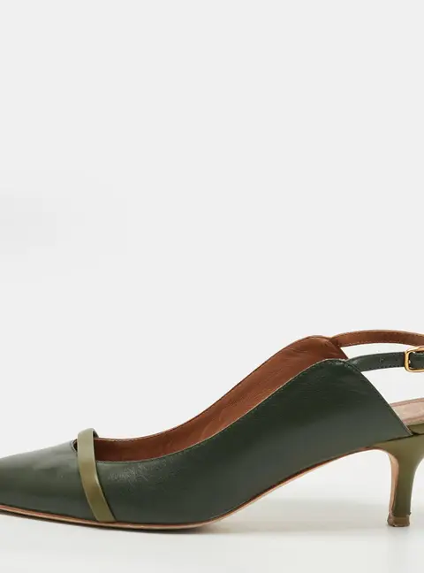 Malone Souliers Marion Size 39 Two Tone Leather Slingback Pumps