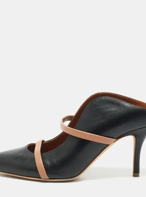 Malone Souliers Maureen Size 37 Black/Beige Leather Pumps