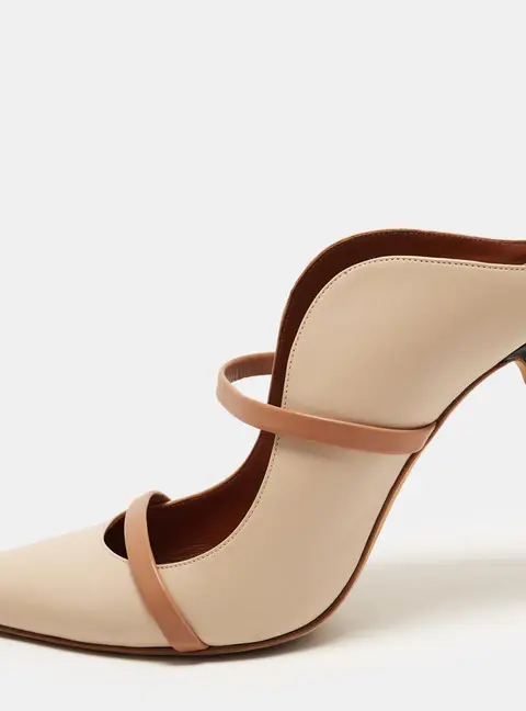 Malone Souliers Maureen Size 38 Cream Leather Mules