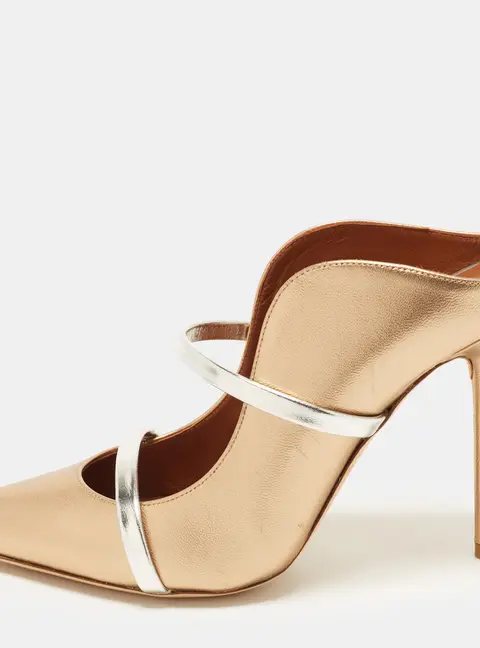 Malone Souliers Maureen Size 37 Metallic Leather Mules