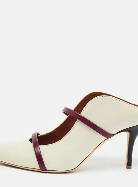 Malone Souliers Maureen Size 41 White/Purple Leather Pumps