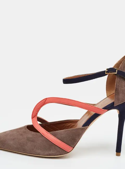 Malone Souliers Veronica Size 41 Tricolor  Leather and Suede Pumps