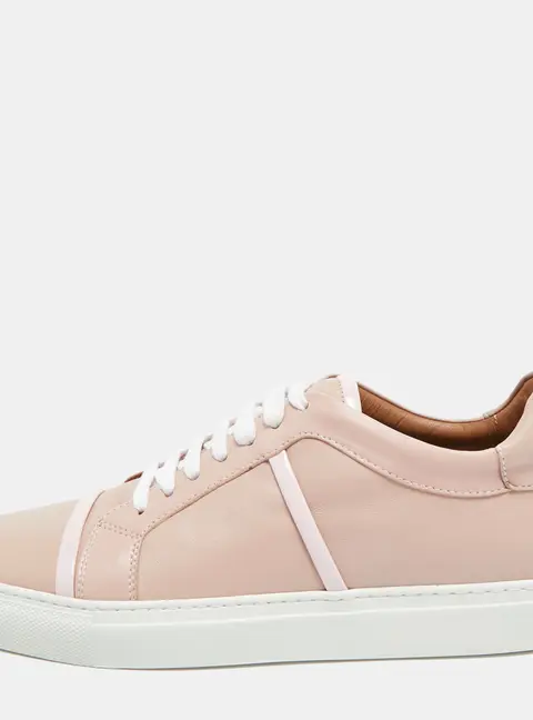 Malone Souliers Deon Size 40 Pink Patent and Leather Low Top Sneakers