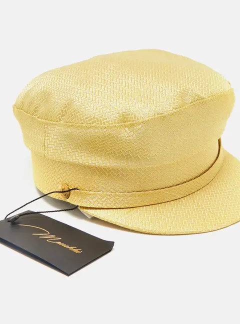 Manokhi by Toukitsou Gold Brocade Greek Fisherman Hat M
