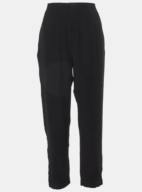 Marni Black Georgette Zip Detailed Hem Pants M