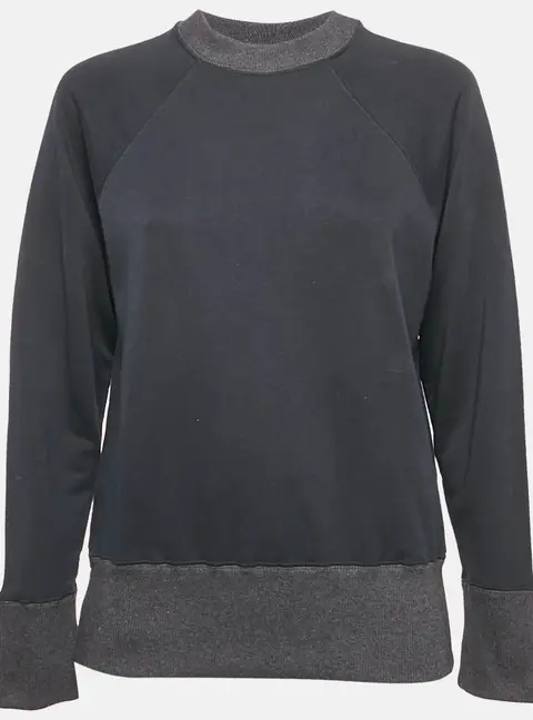 Marni Navy Blue Cotton Crew Neck Long Sleeve Sweatshirt S