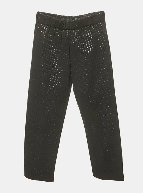 Marni Black Checks Lurex Trousers M