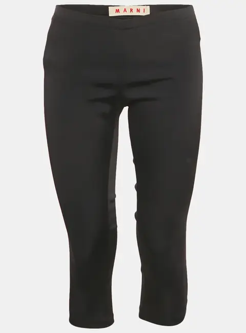 Marni Black Knit Cropped Leggings S