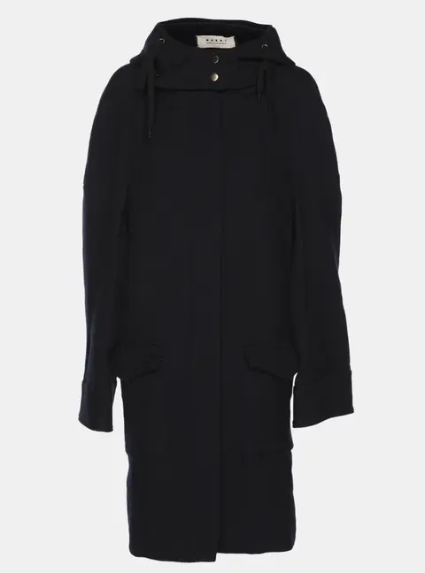 Marni Navy Blue Wool Blend Trench Coat M