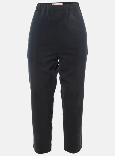 Marni Navy Blue Cotton Elastic Waist Pants M