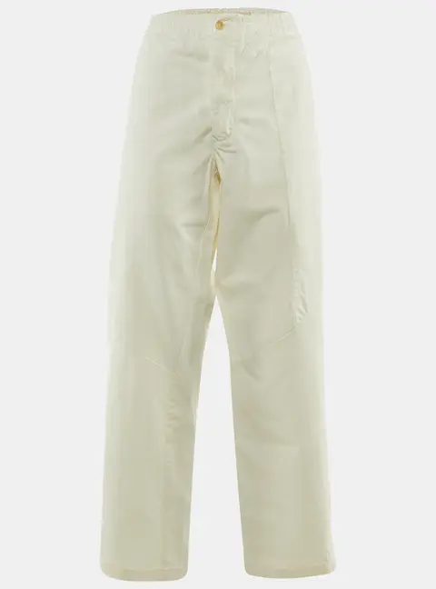 Marni White Cotton Tapered Fit Trousers L