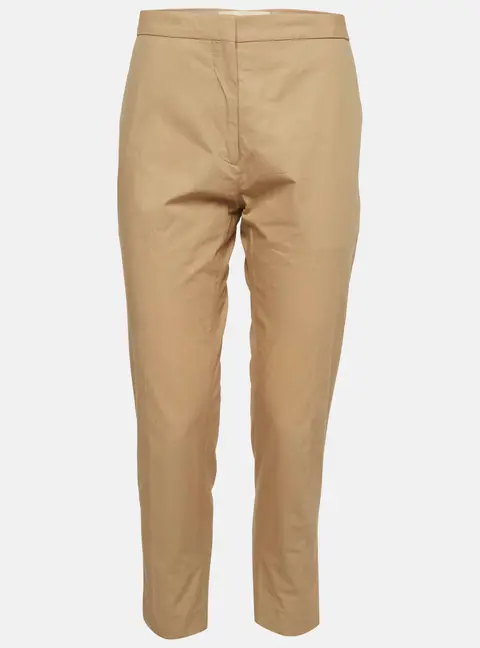 Marni Camel Brown Cotton Skinny Trousers M