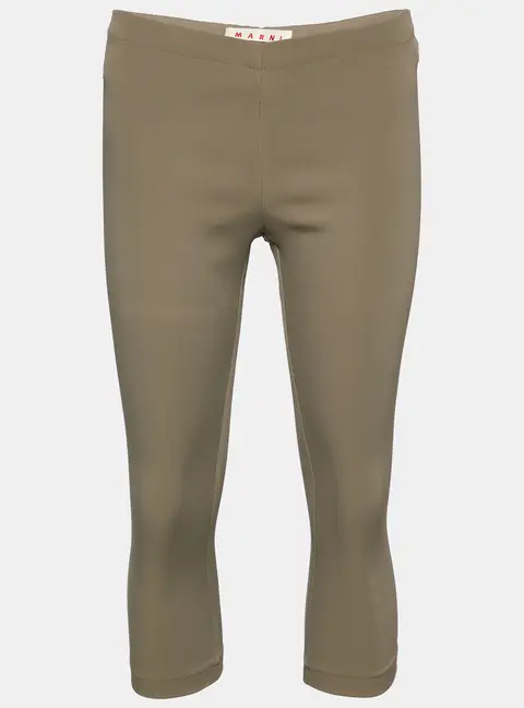 Marni Beige Stretch Cropped Leggings S