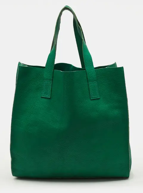 Marni Green Leather Vertical Tote