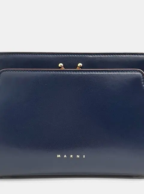 Marni Blue Leather Reverse Trunk Bag