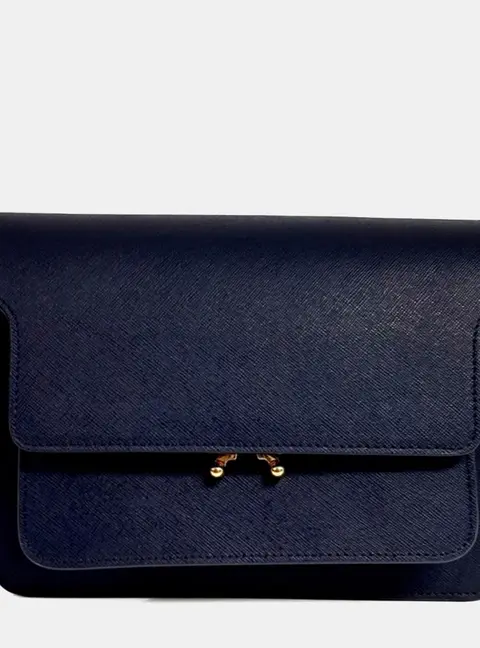 Marni Blue Leather Marni Trunk Bag