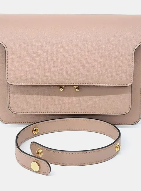 Marni Brown Leather Trunk Bag