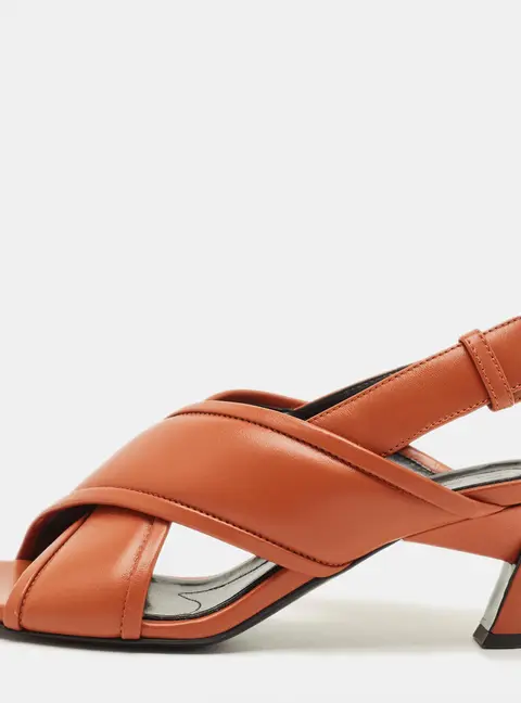 Marni Size 36 Brown Leather Crisscross Slingback Sandals