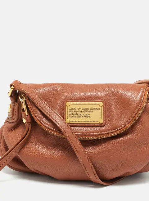 Marc by Marc Jacobs Classic Q Natasha Brown Leather Crossbody Bag