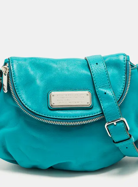 Marc by Marc Jacobs Classic Q Natasha Teal Green Leather Shoulder Bag