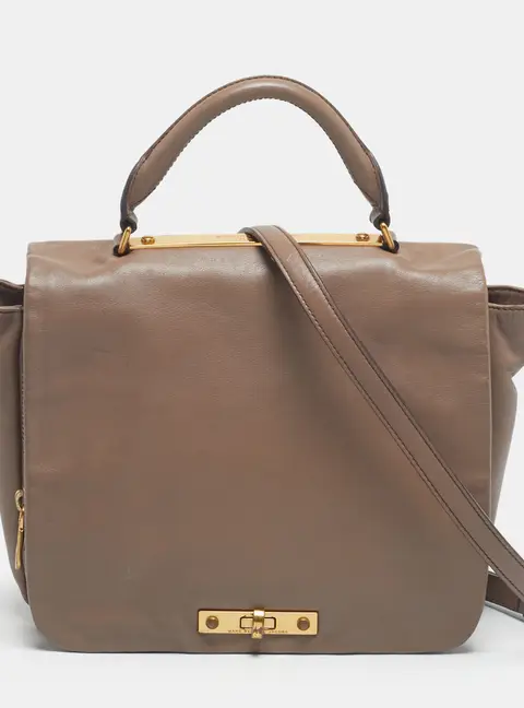 Marc By Marc Jacobs Beige Leather Goodbye Columbus Top Handle Bag