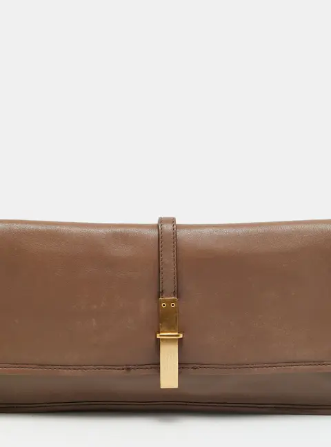 Marc by Marc Jacobs Brown Leather Flap Clutch