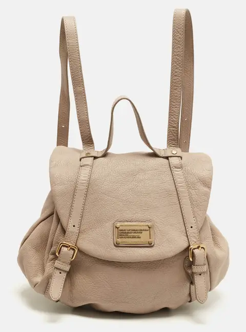 Marc by Marc Jacobs Classic Light Beige Leather Backpack