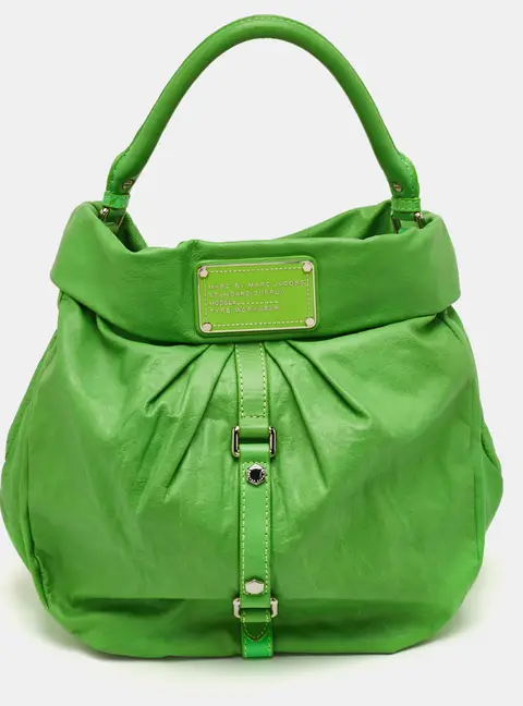 Marc By Marc Jacobs Workwear Neon Green Leather Hobo