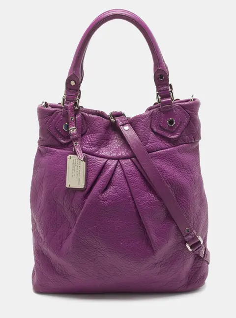 Marc by Marc Jacobs Too Hot Too Handle Purple Grained Leather Tote