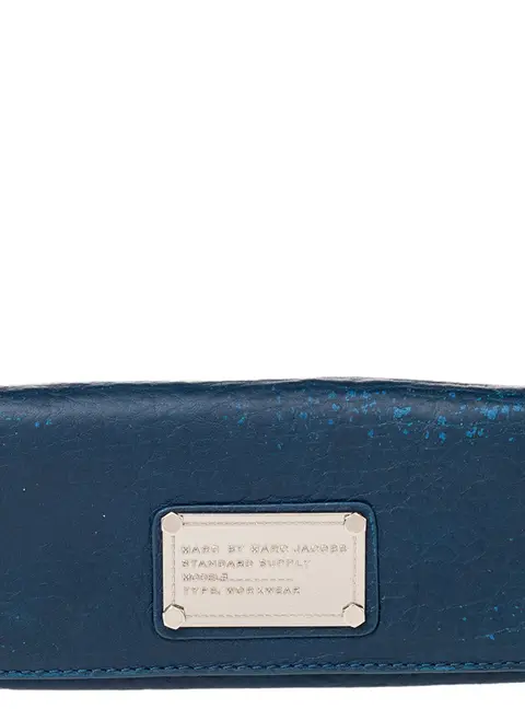 Marc by Marc Jacobs Blue Leather Flat Wallet