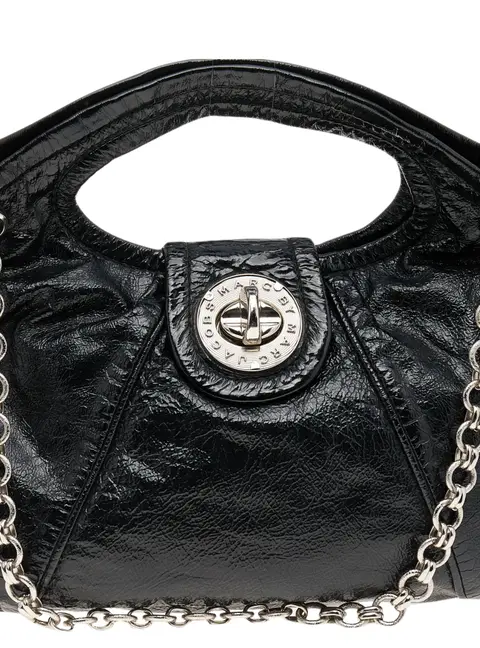 Marc by Marc Jacobs Black Leather Turnlock Shoulder Bag