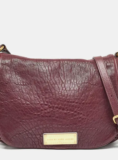 Marc by Marc Jacobs Washed Up The Nash Burgundy Leather Crossbody Bags