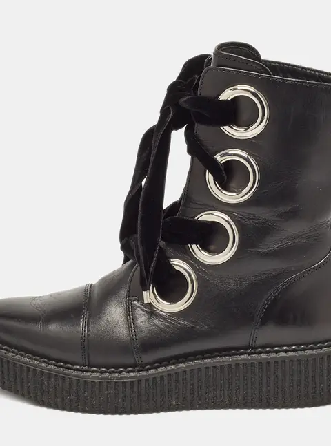 Marc by Marc Jacobs Size 36.5 Black Leather Ankle Length Boots